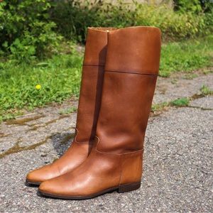 Vintage Italian tan leather hand-made riding boots women’s EU 41.5 US 8.5/9.